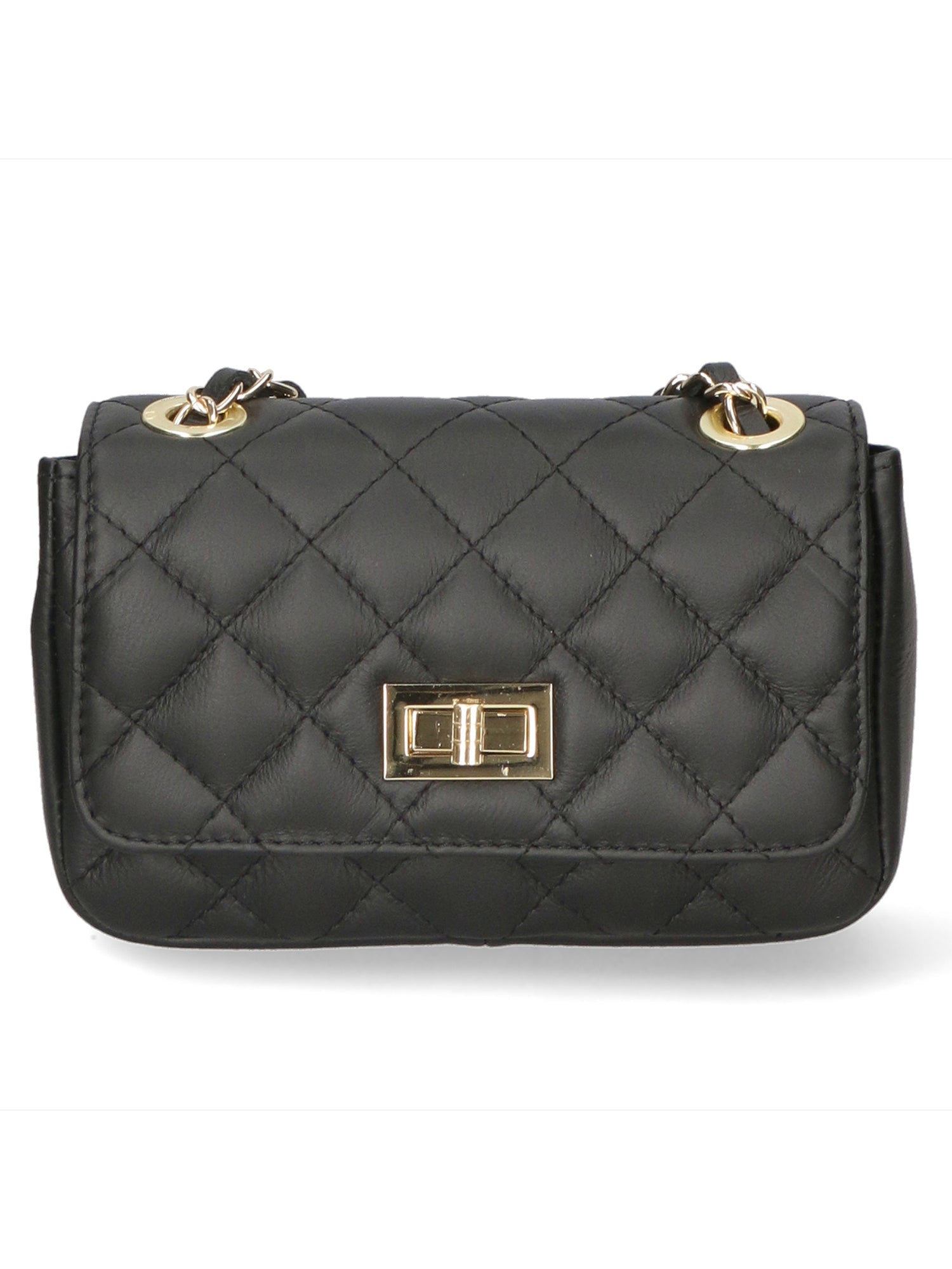 Borsa a spalla da Donna in Vera Pelle | Gave Lux | GLX22107323FBG-NERO_BLACK