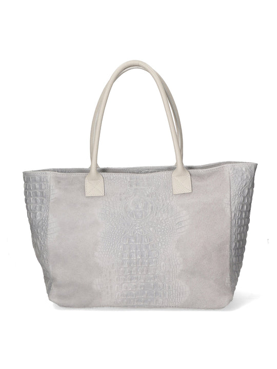 Borsa shopper da Donna in Vera Pelle | Gave Lux | GLX228004223FBG-018_GRIGIO_MEDIO