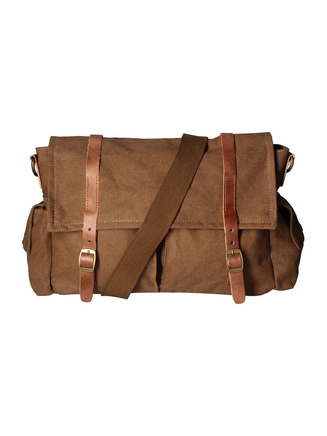 Mina Unisex-Umhängetasche aus Canvas und Leder