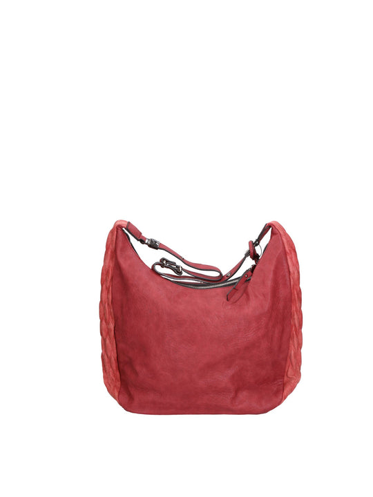Borsa a spalla da donna Misto nylon e pelle