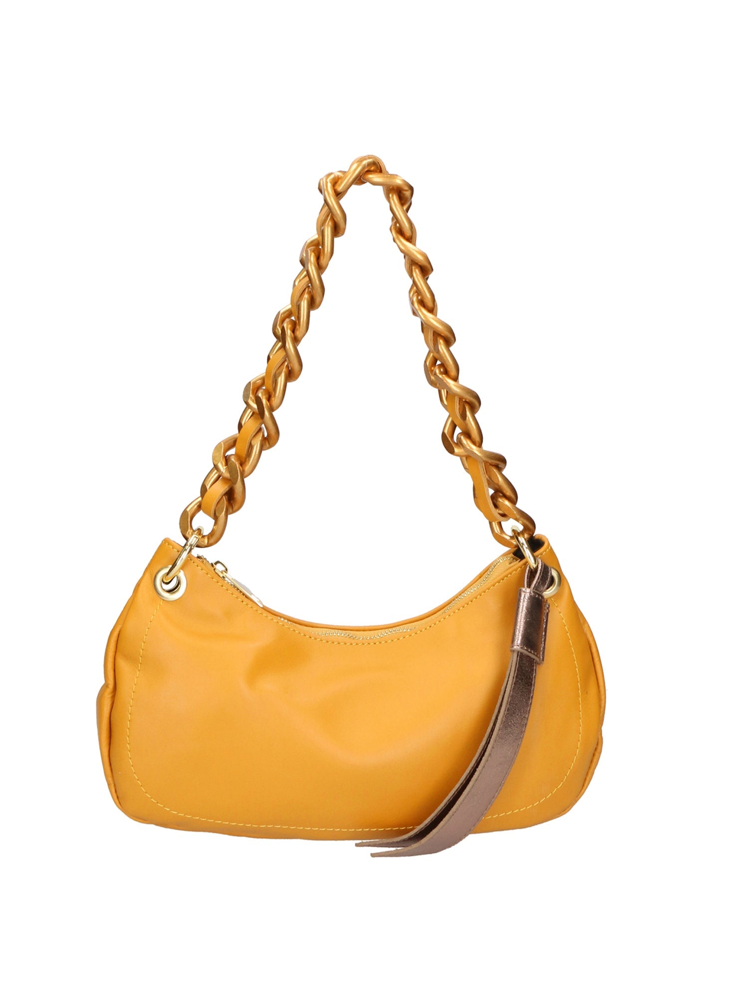 Borsa a spalla da Donna in Vera Pelle | Gave Lux | GLX220546123FBG-S36_SENAPE_L005_BRONZO