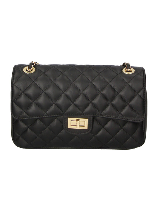 borsa a spalla da Donna in Vera Pelle | Gave Lux | GLX22607823FBG-NERO_BLACK