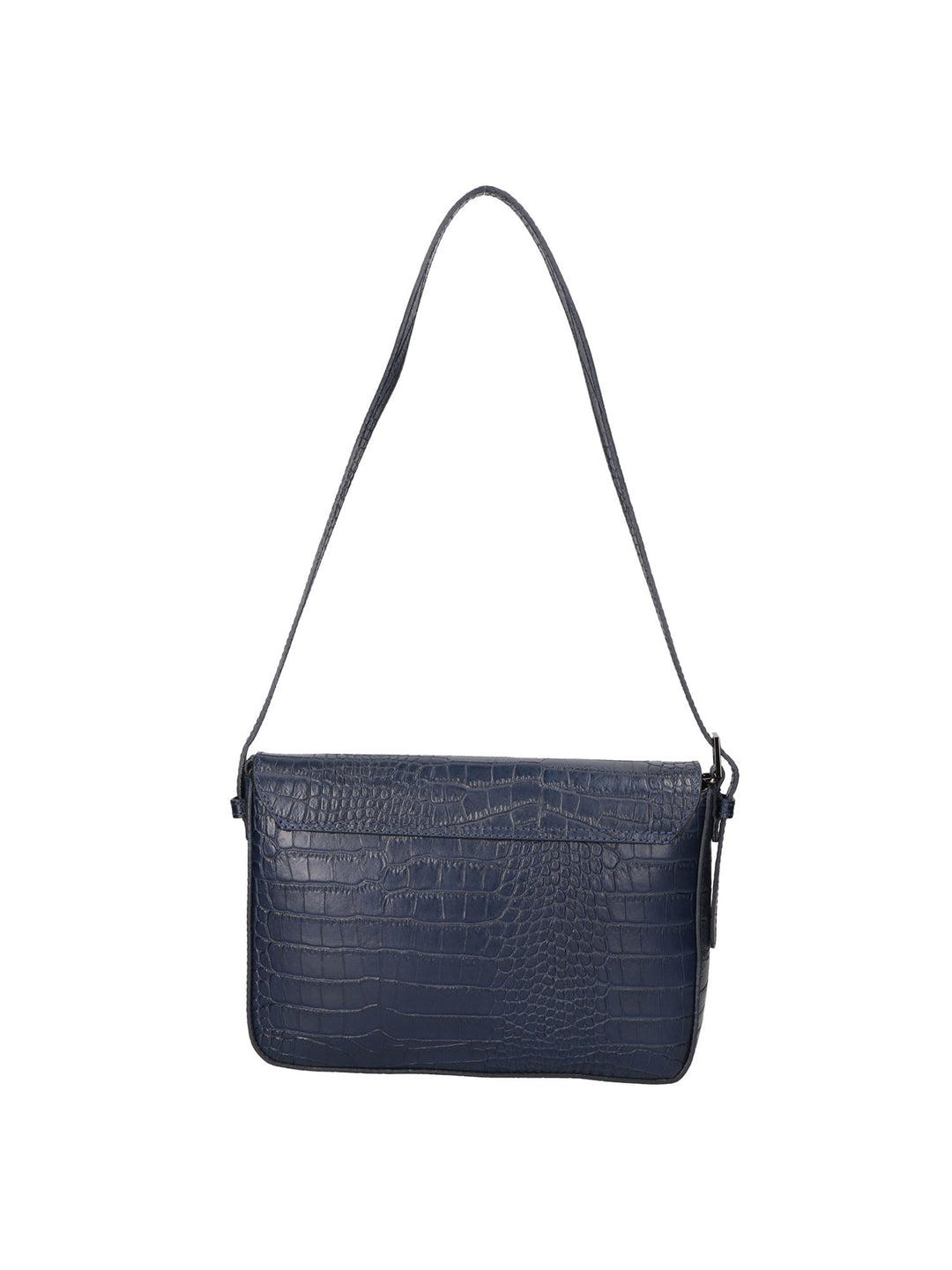 Blaue Damen-Umhängetasche aus echtem Leder