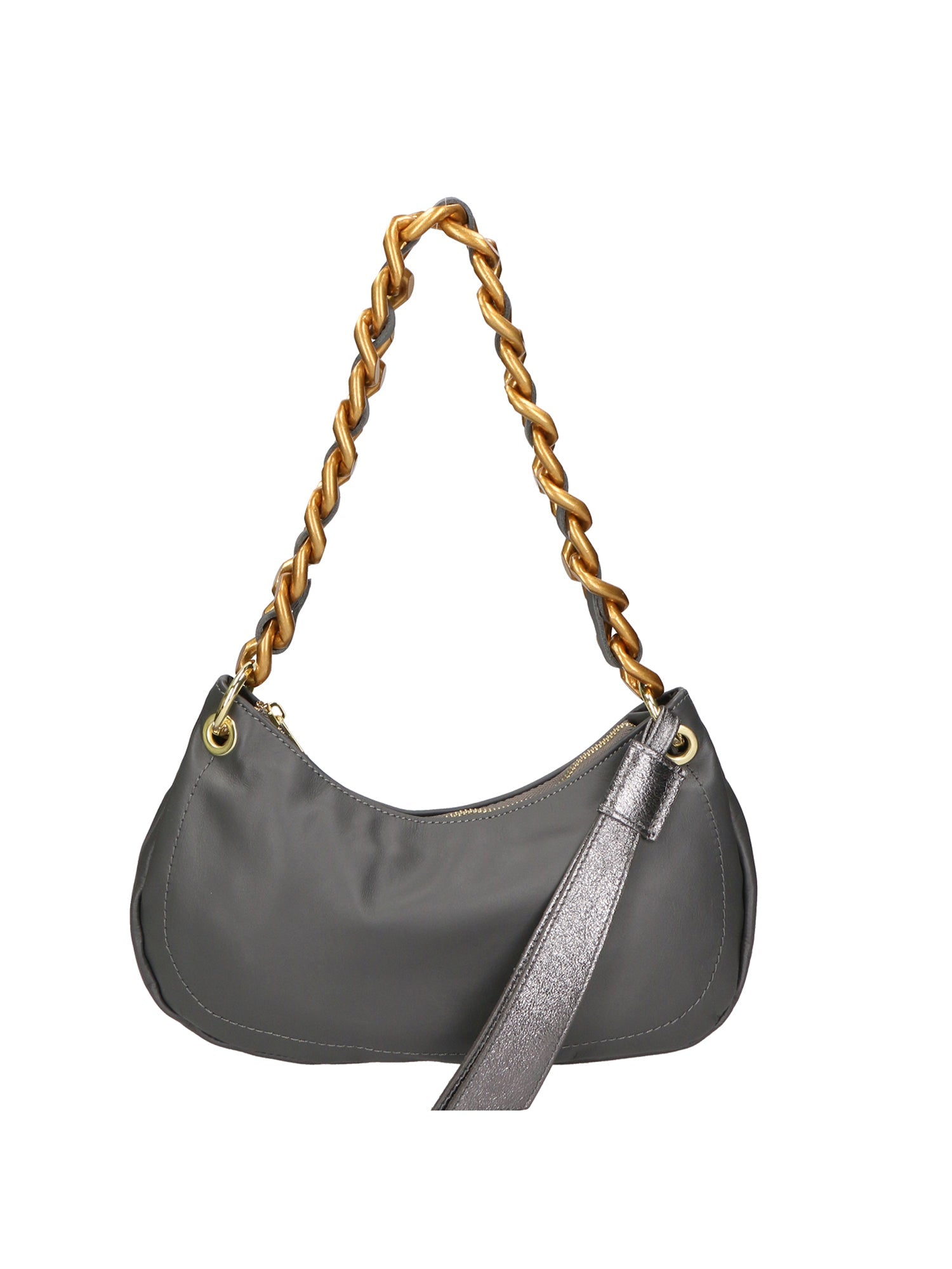Borsa a spalla da Donna in Vera Pelle | Gave Lux | GLX220546123FBG-S27_GRIGIO_L020_FERRO