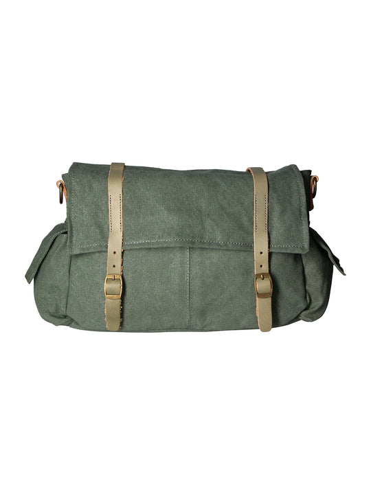 Borsa a spalla unisex in Canvas e pelle | Gave Lux | GLX22ZG301023FBG-VERDE_GREEN