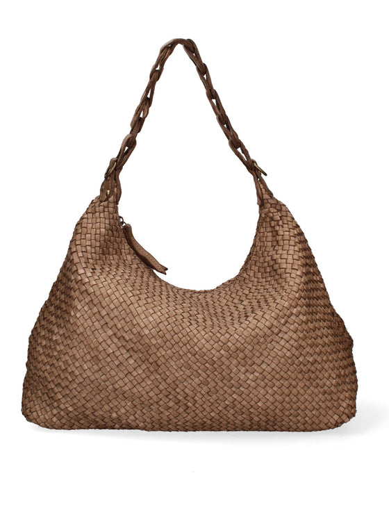 Women's shoulder bag in genuine leather