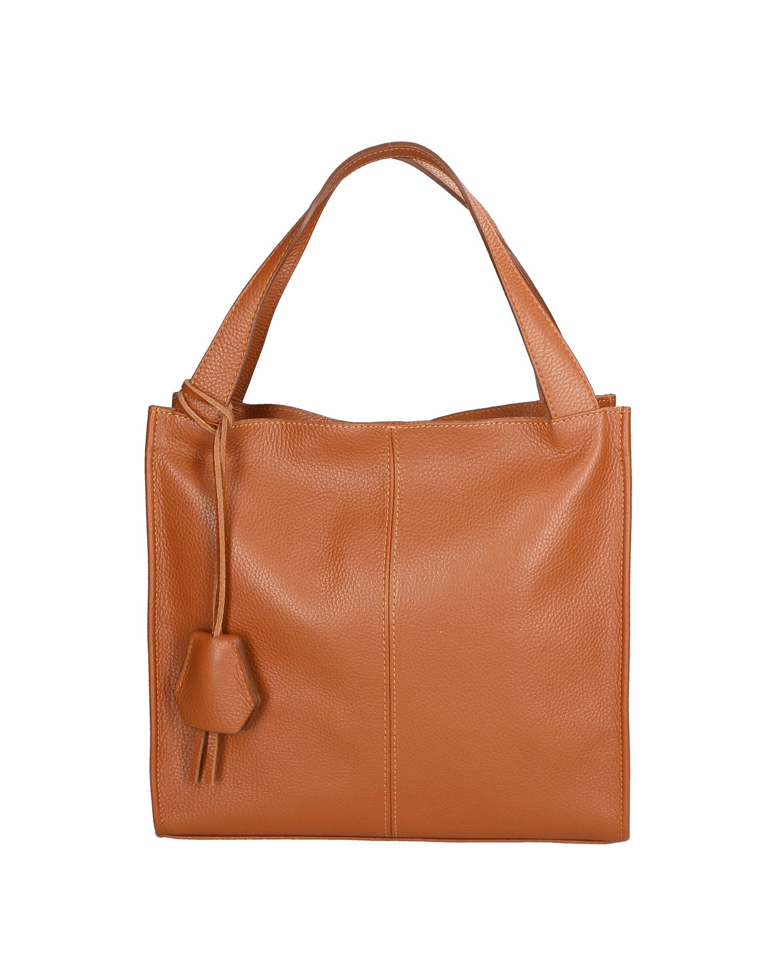 borsa a spalla da Donna in Vera Pelle | Gave Lux | GLX22331123FBG-D17_CUOIO_SCURO_DARK_COGNAC