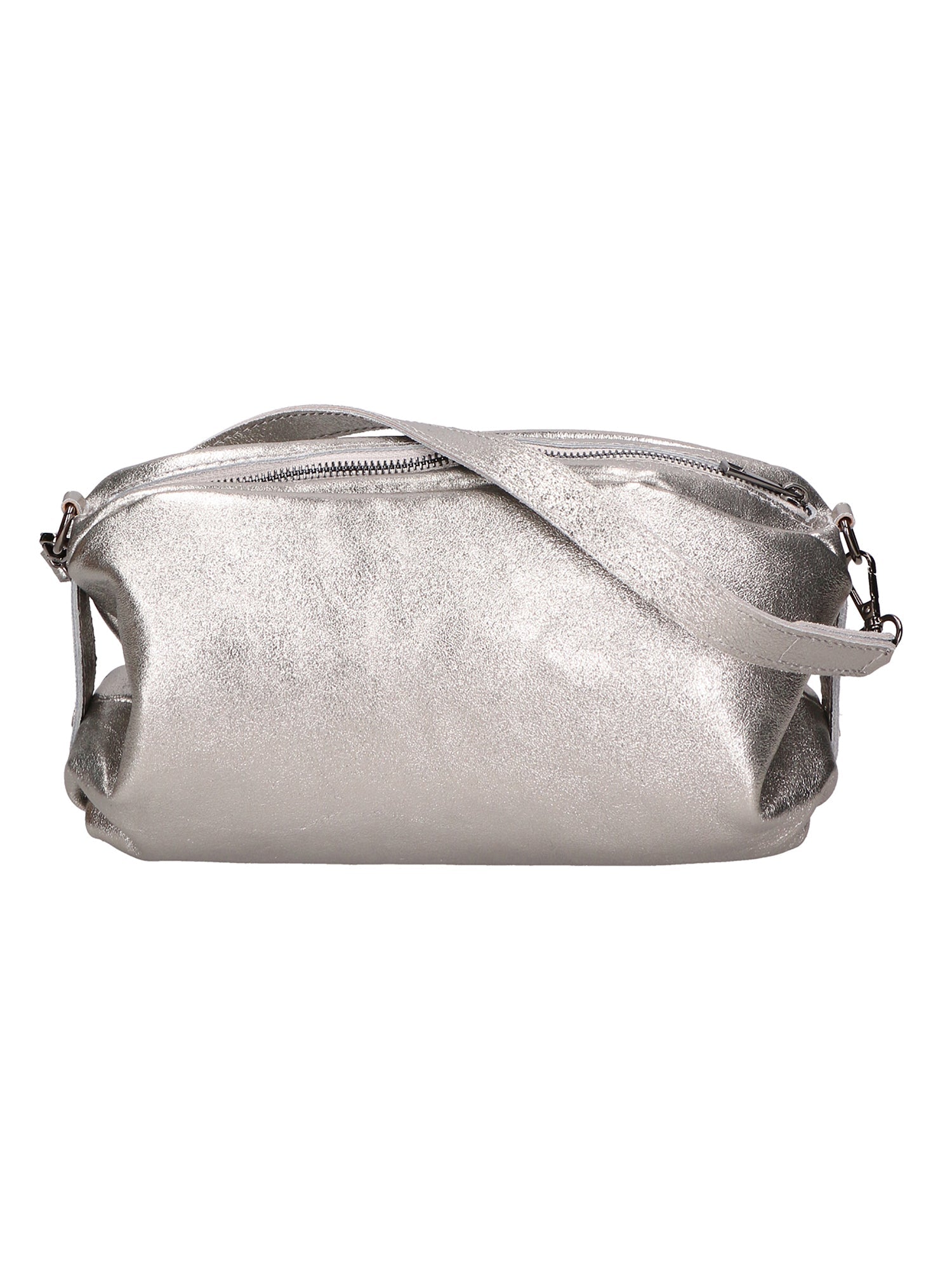 Borsa a Tracolla da Donna in Vera Pelle | gave lux | GLX220691423FBG-L002_ARGENTO_SCURO