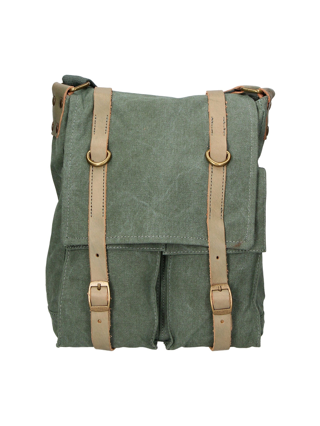 Borsa a tracolla unisex in Canvas e pelle | Gave Lux | GLX22ZG300923FBG-VERDE_GREEN