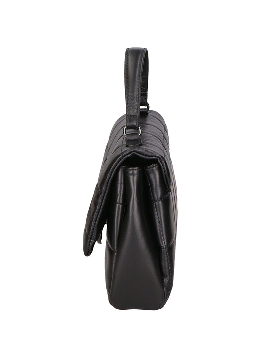 Lila Damenhandtasche aus echtem Leder