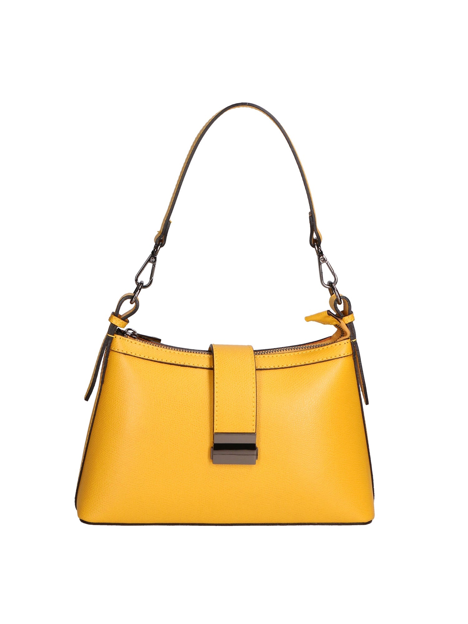 Borsa a spalla da Donna in Vera Pelle | Gave Lux | GLX220569423FBG-PL36_SENAPE