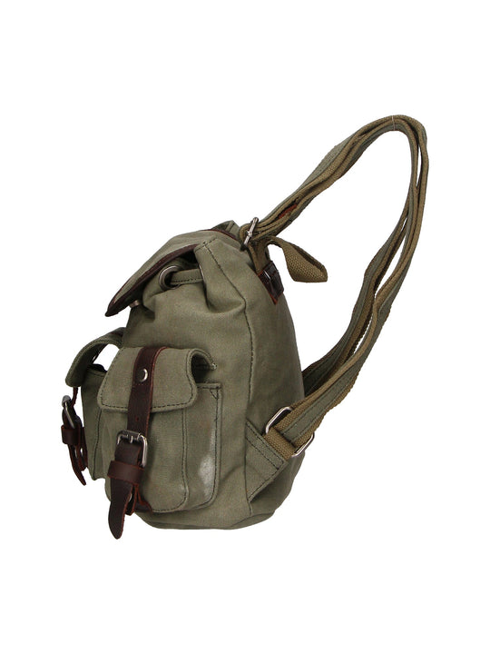 Micaela Unisex-Rucksack aus Canvas und Leder