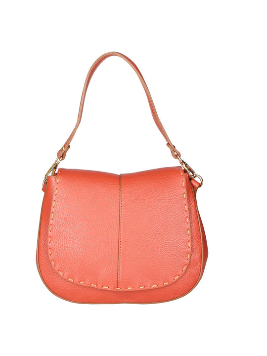 borsa a spalla da Donna in Vera Pelle | gave lux | GLX220691523FBG-D61_MATTONE
