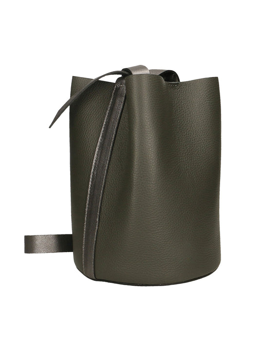 Borsa secchiello da Donna in Vera Pelle | Gave Lux | GLX22659223FBG-GRIGIO+FERRO