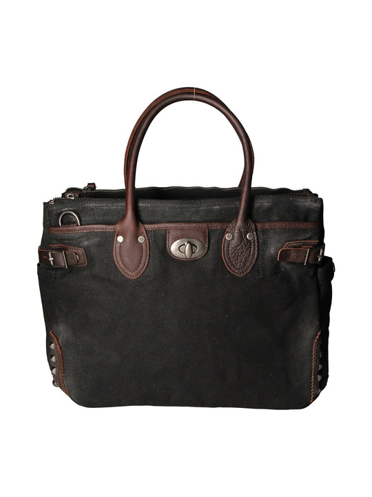 Borsa a tracolla unisex in Canvas e pelle | Gave Lux | GLX22ZG300123FBG-NERO_BLACK