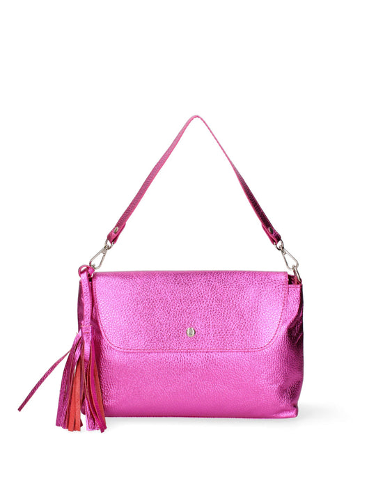 Borsa a spalla da donna In Vera pelle | Gave Lux | GLX220592323FBG-DL66_FUXIA