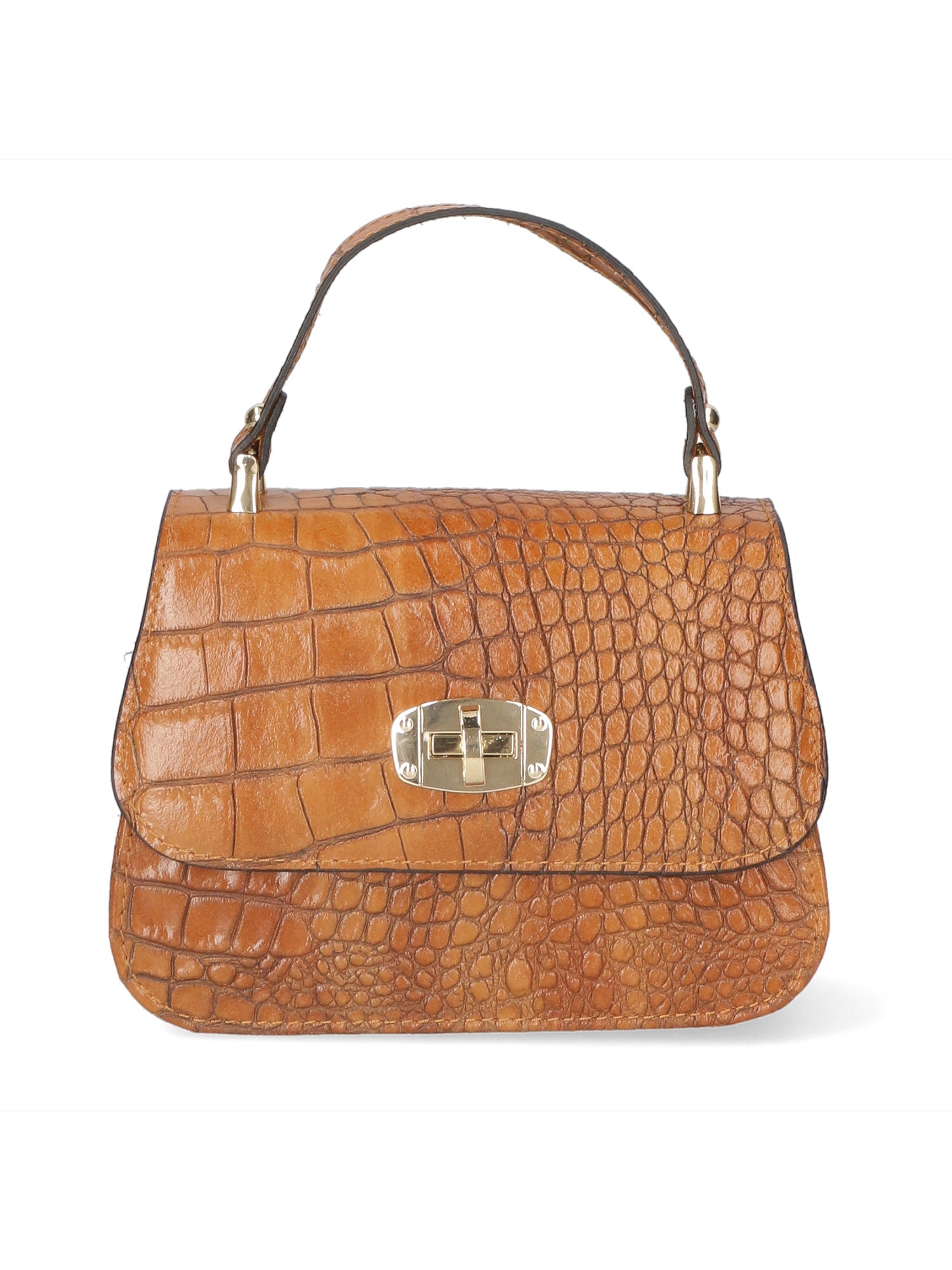 Borsa a mano da Donna in Vera Pelle | Gave Lux | GLX22121223FBG-CUOIO_COGNAC
