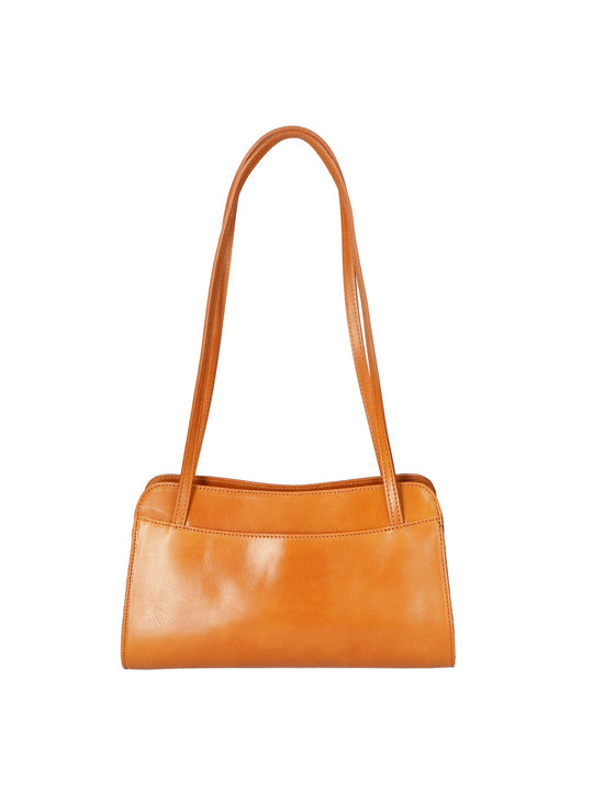 Borsa a spalla da Donna in Vera Pelle | Gave Lux | GLX22912023FBG-CUOIO_COGNAC