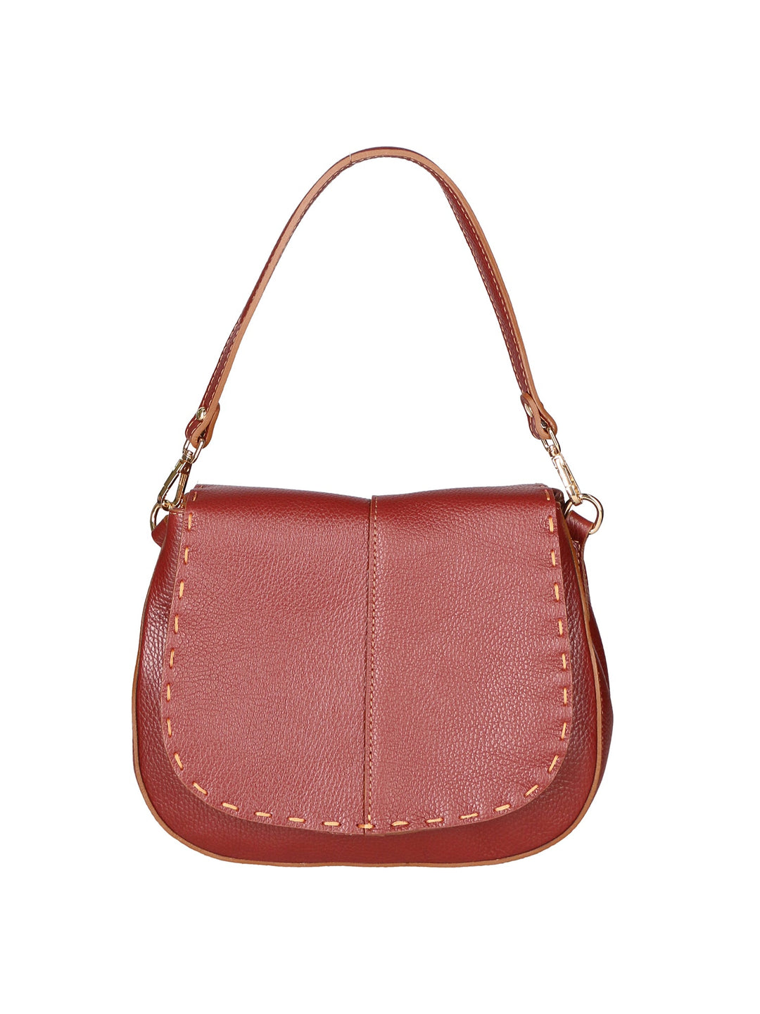 borsa a spalla da Donna in Vera Pelle | gave lux | GLX220691523FBG-D10_ROSSO_SCURO