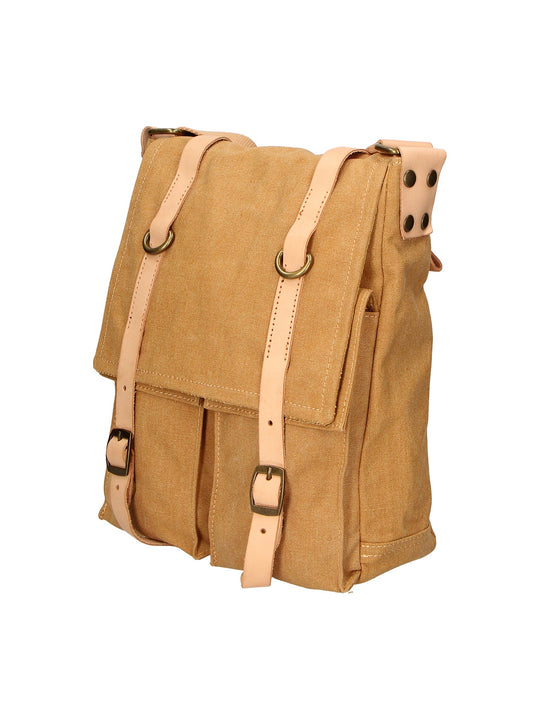 Milena Unisex-Schultertasche aus Canvas und Leder