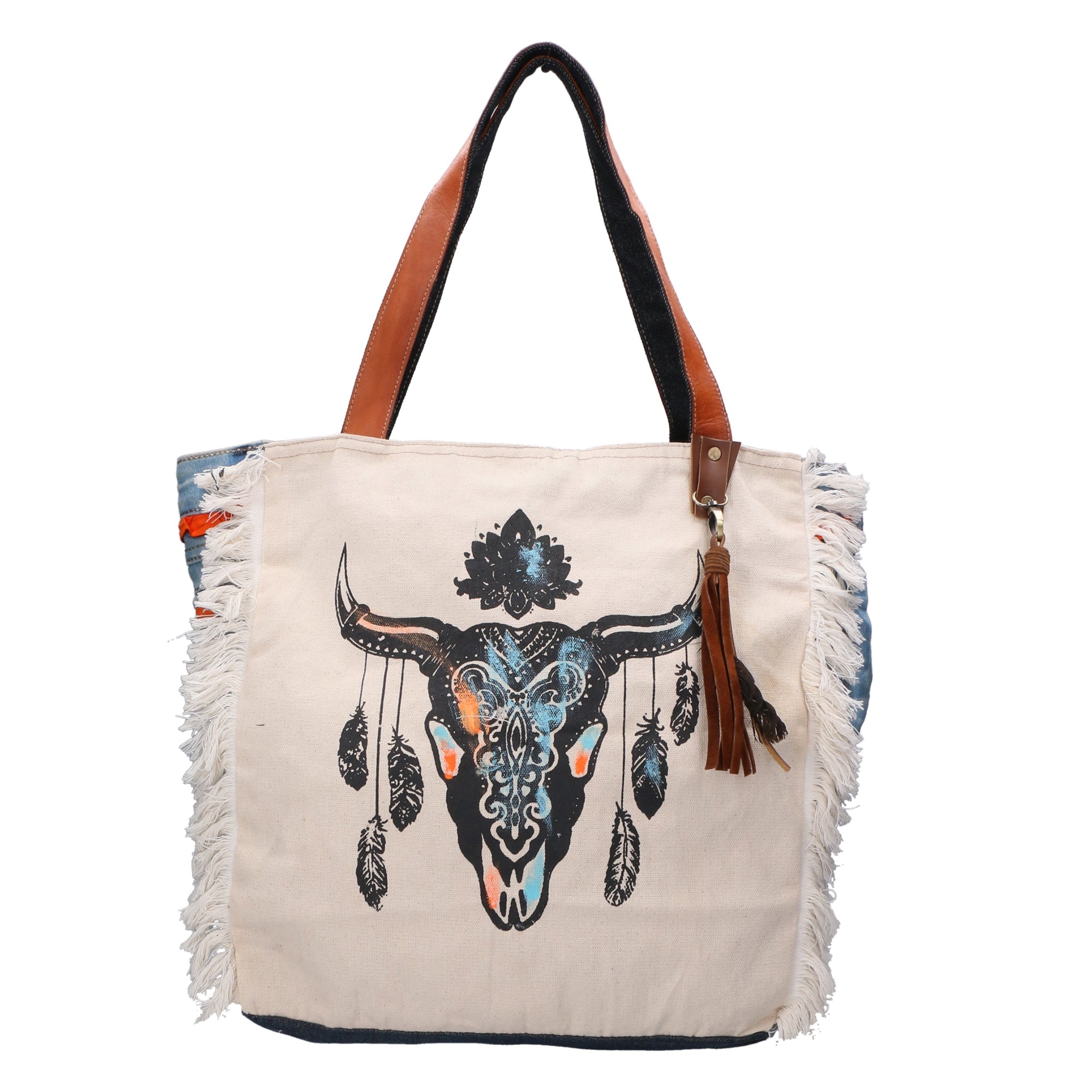 Borsa a spalla da Donna in Cotone | Gave Lux | GLX228810223FBG-JEANS_012