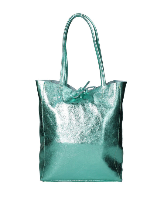 Borsa Shopper da donna In Vera pelle | Gave Lux | GLX220756523FBG-L037_TURCHESE