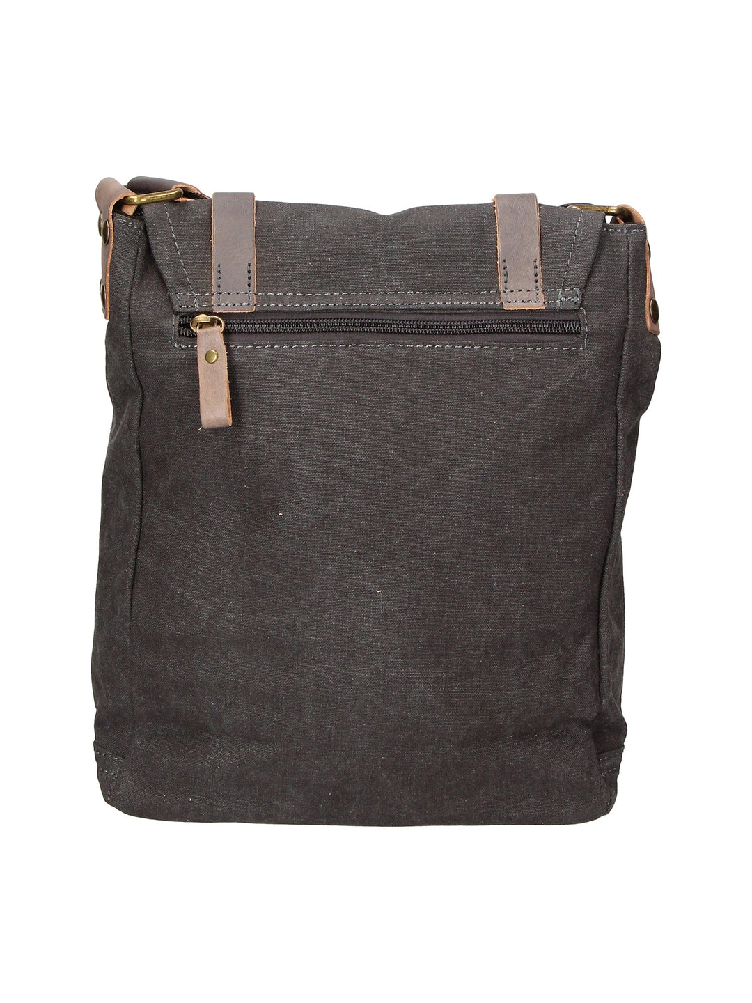 Milena Unisex-Schultertasche aus Canvas und Leder