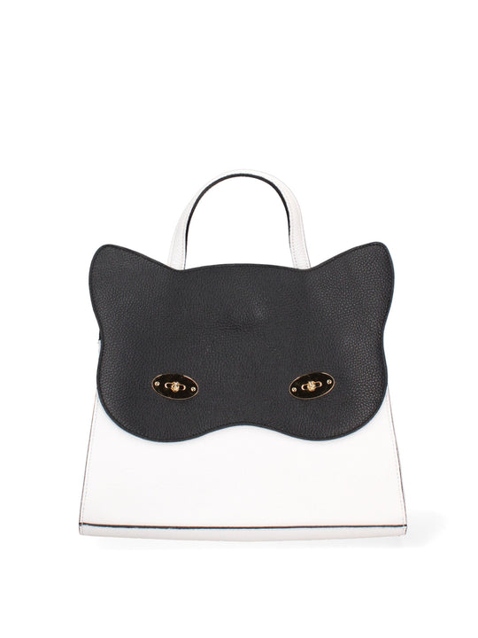 Borsa a mano da donna In Vera pelle | Gave Lux | GLX22896923FBG-BIANCO+NERO