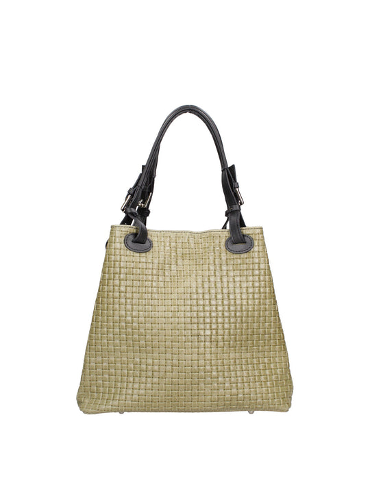 Borsa Shopper da donna In Vera pelle | Gave Lux | GLX228004723FBG-025_VERDE_MILITARE