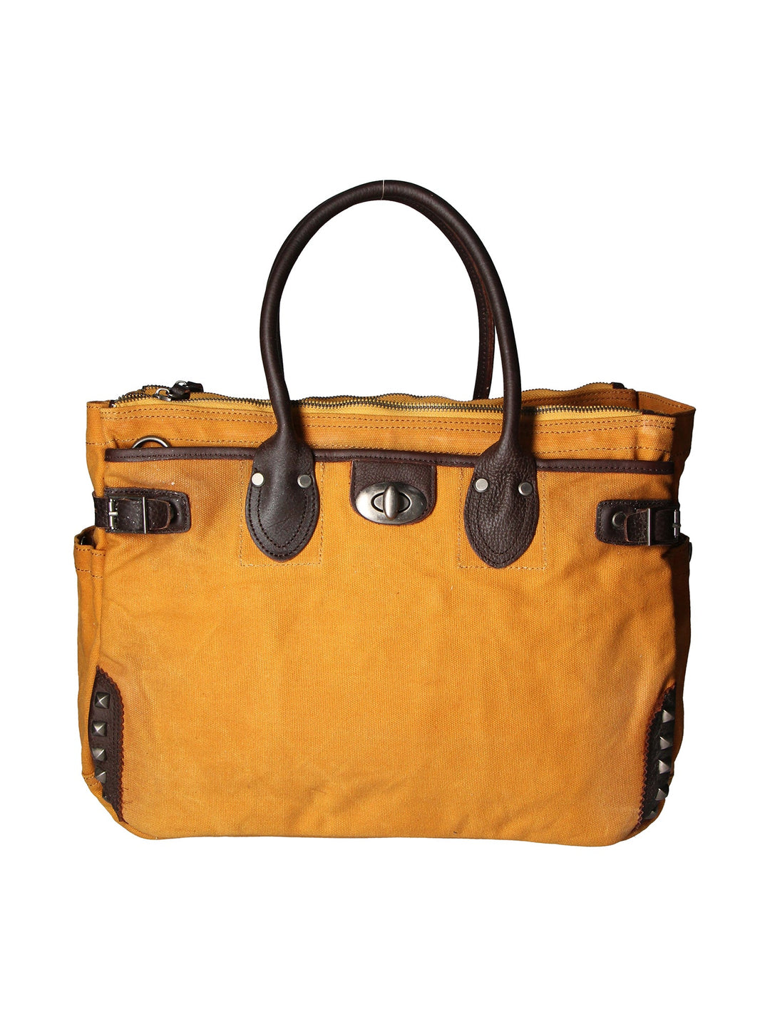 Borsa a tracolla unisex in Canvas e pelle | Gave Lux | GLX22ZG300123FBG-CUOIO_COGNAC