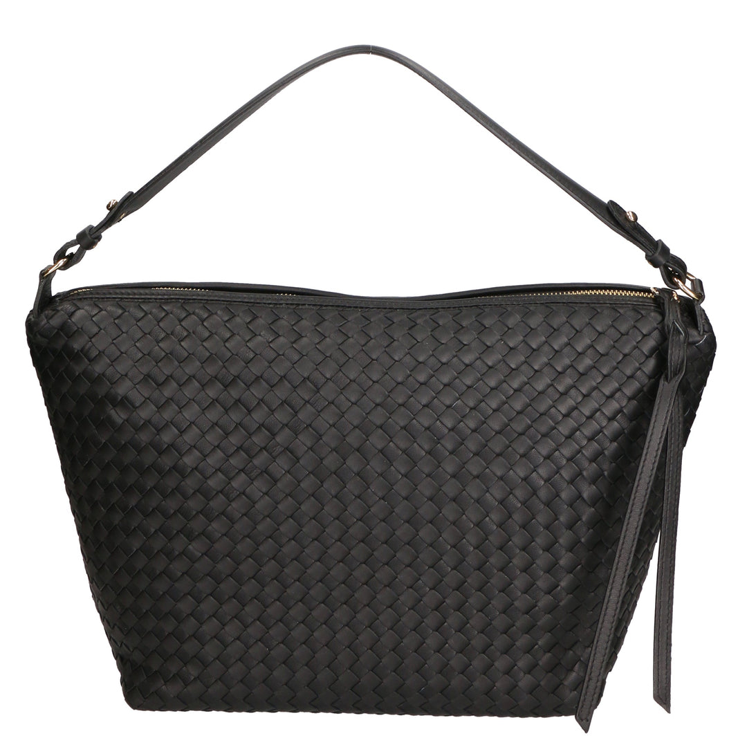 Borsa a spalla da Donna in Vera Pelle | Gave Lux | GLX220605323FBG-NERO