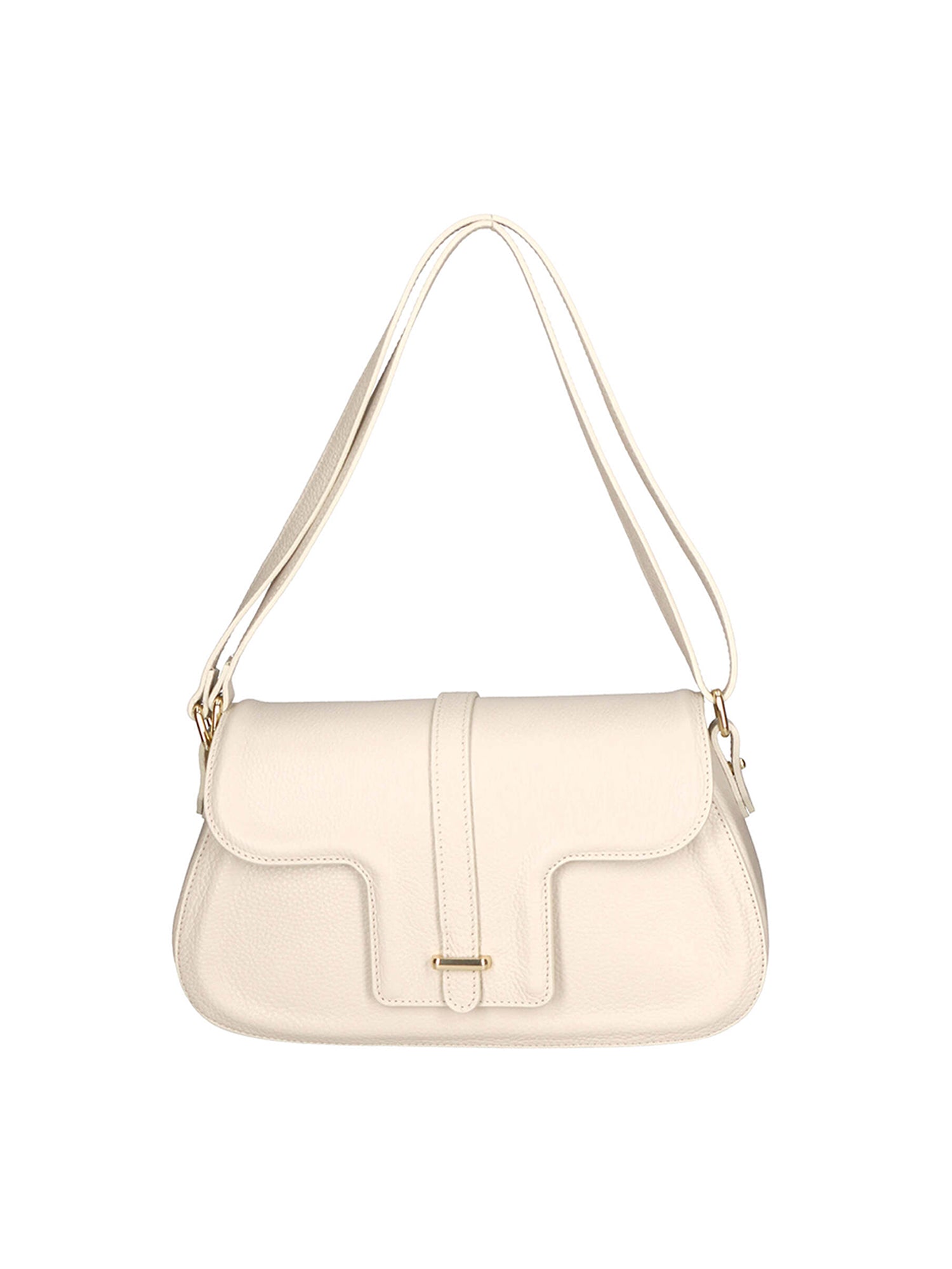 Borsa a spalla da Donna in Vera Pelle | Gave Lux | GLX220499923FBG-D37_LATTE_MILK