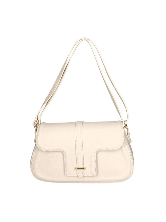Borsa a spalla da Donna in Vera Pelle | Gave Lux | GLX220499923FBG-D37_LATTE_MILK