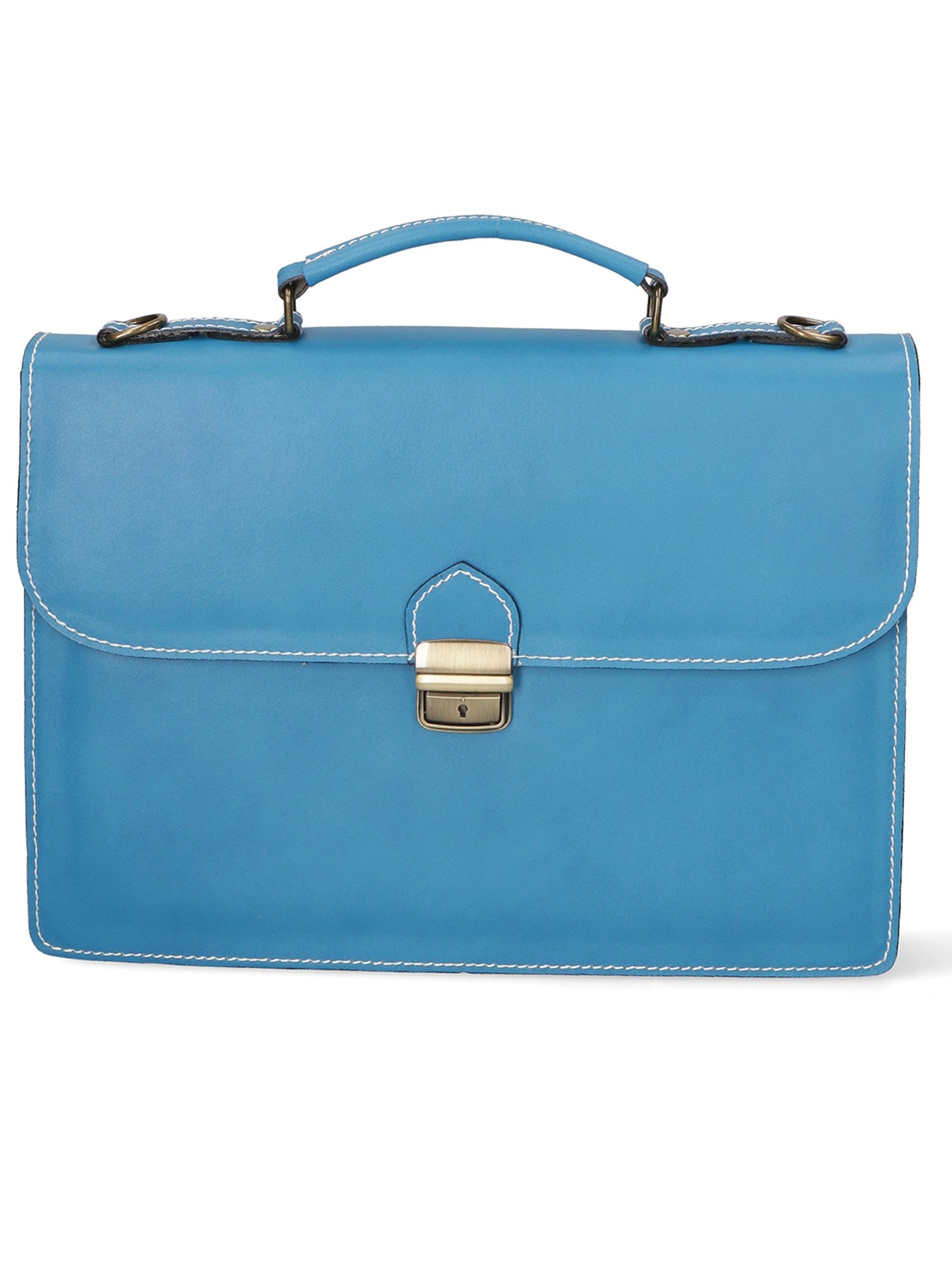 Borsa da lavoro Unisex in Vera Pelle | Gave Lux | GLX22700423FBG-TURCHESE