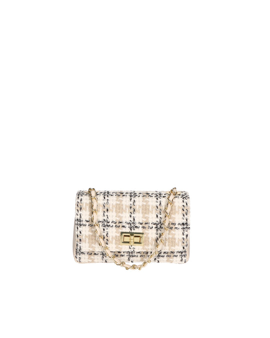 Borsa a tracolla da donna Misto Cotone e Pelle | Gave Lux | GLX220501523FBG-BEIGE