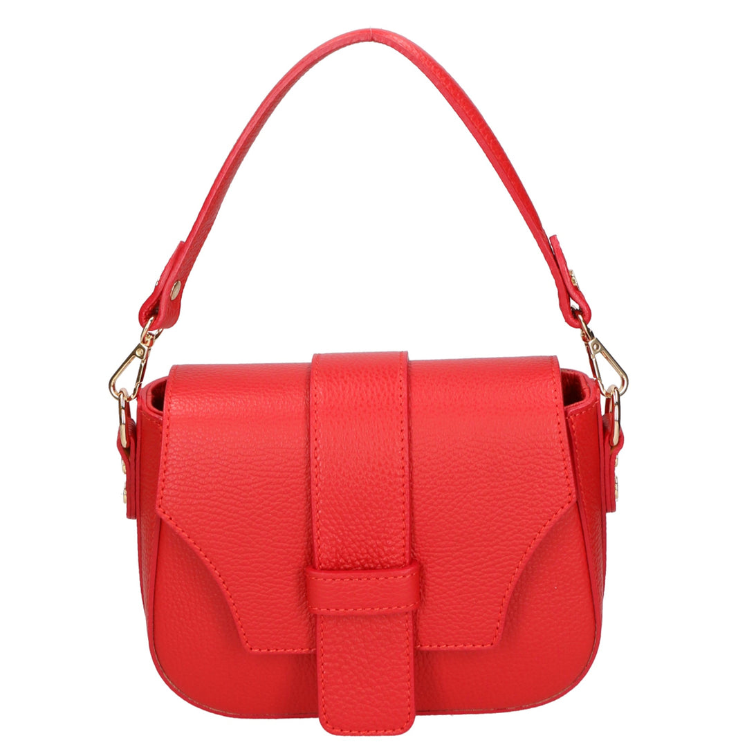 Borsa a spalla da Donna in Vera Pelle | Gave Lux | GLX220628223FBG-D58_ROSSO_FERRARI