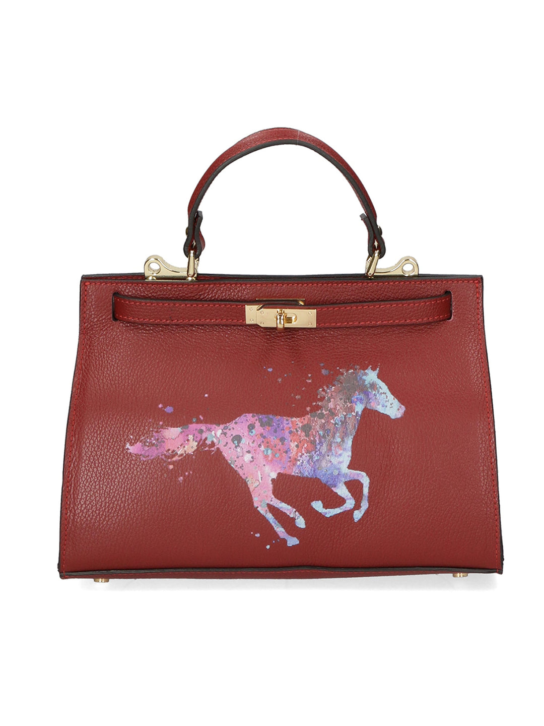 Borsa a mano da Donna in Vera Pelle | Gave Lux | GLX220426323FBG-D10_ROSSO_SCURO_DARK_RED