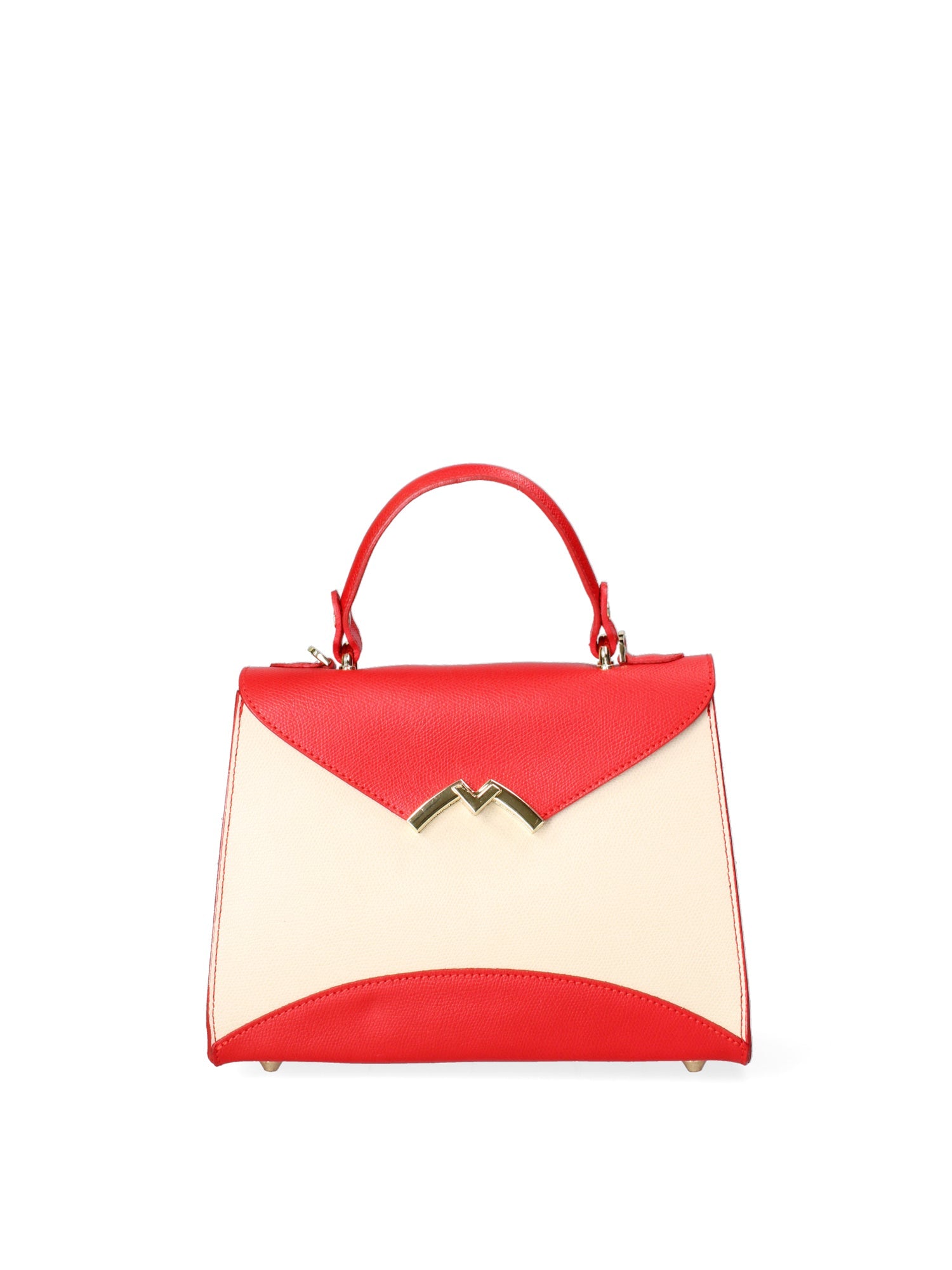 Borsa a mano da donna In Vera pelle | Gave Lux | GLX22892423FBG-BEIGE+ROSSO