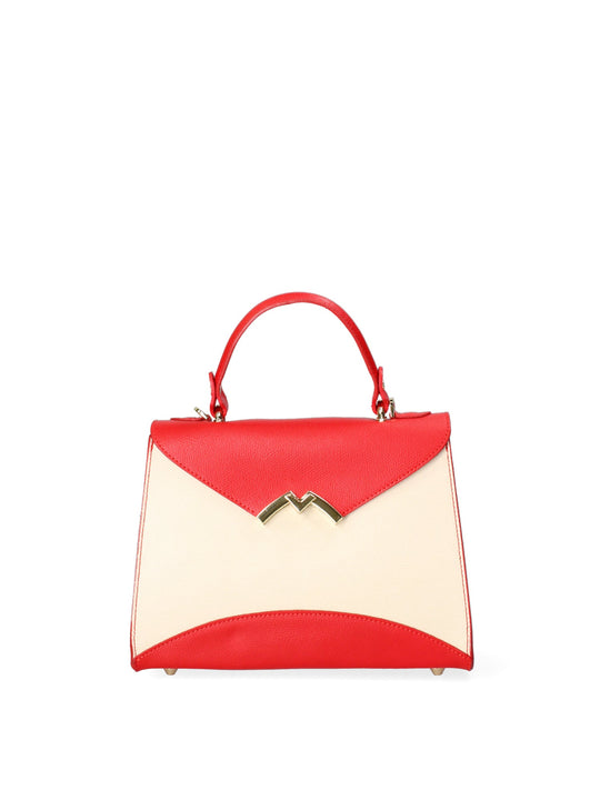 Borsa a mano da donna In Vera pelle | Gave Lux | GLX22892423FBG-BEIGE+ROSSO