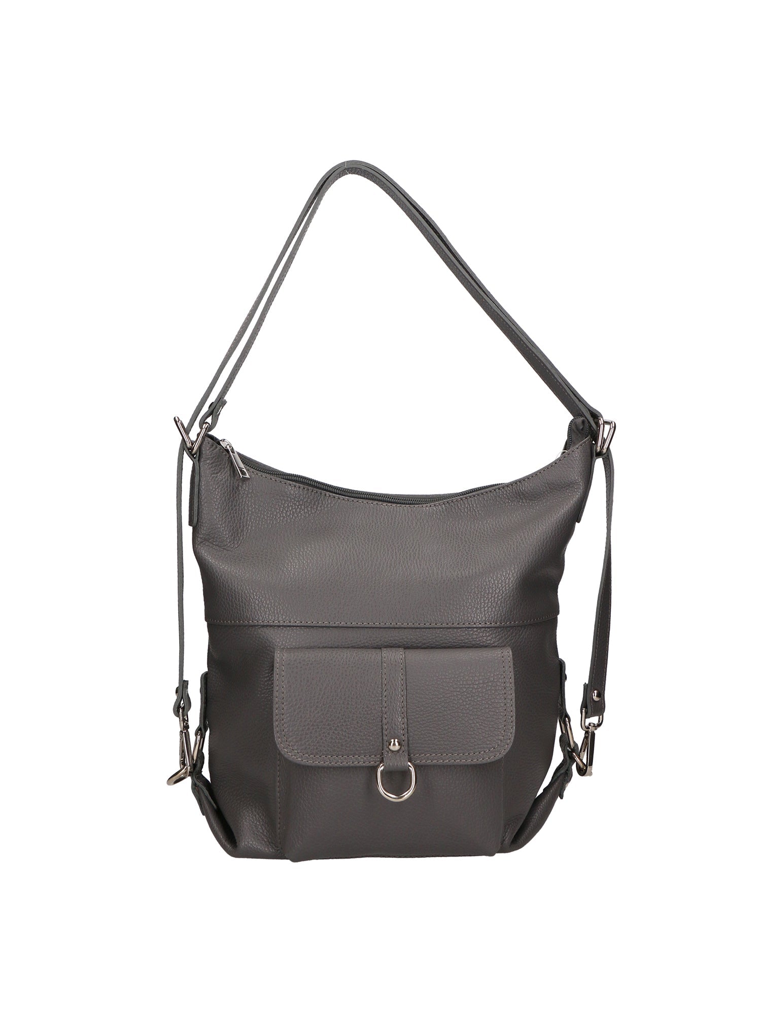 Borsa a spalla da Donna in Vera Pelle | Gave Lux | GLX22330123FBG-GRIGIO_SCURO