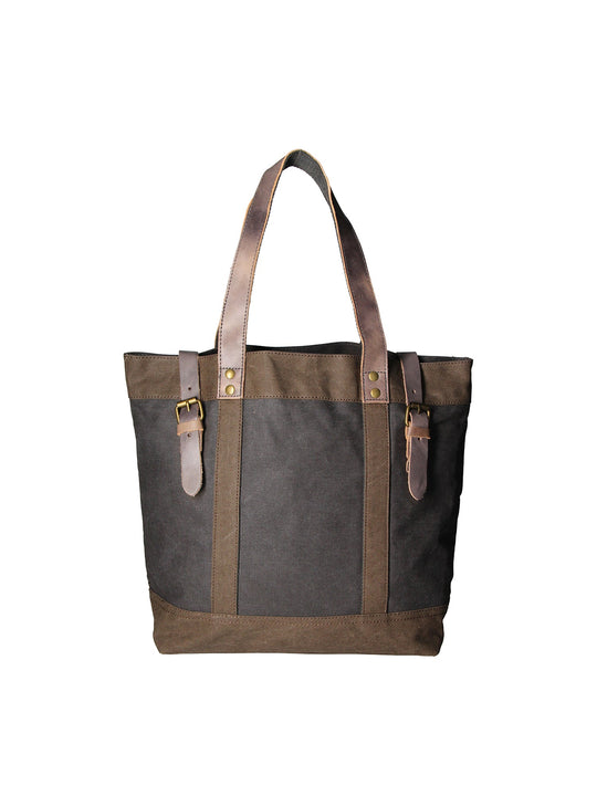 Borsa a mano unisex in Canvas e pelle | Gave Lux | GLX22ZG301223FBG-NERO_BLACK