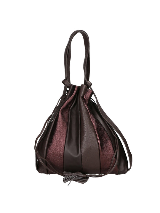 Borsa a spalla da Donna in Vera Pelle | Gave Lux | GLX2258004123FBG-T.MORO_DARK_BROWN