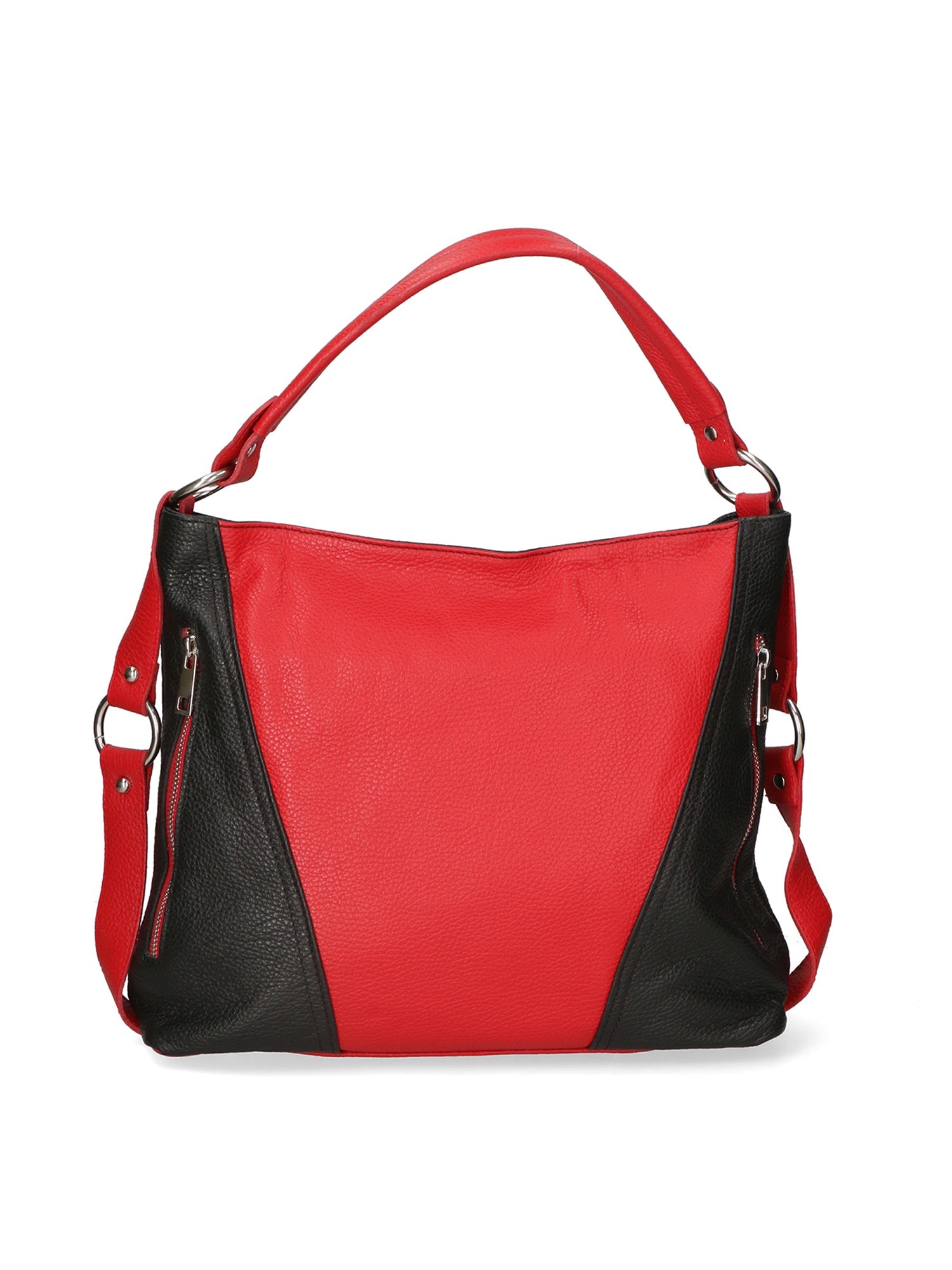 Borsa a spalla da Donna in Vera Pelle | Gave Lux | GLX228006423FBG-D10_ROSSO_D28_NERO