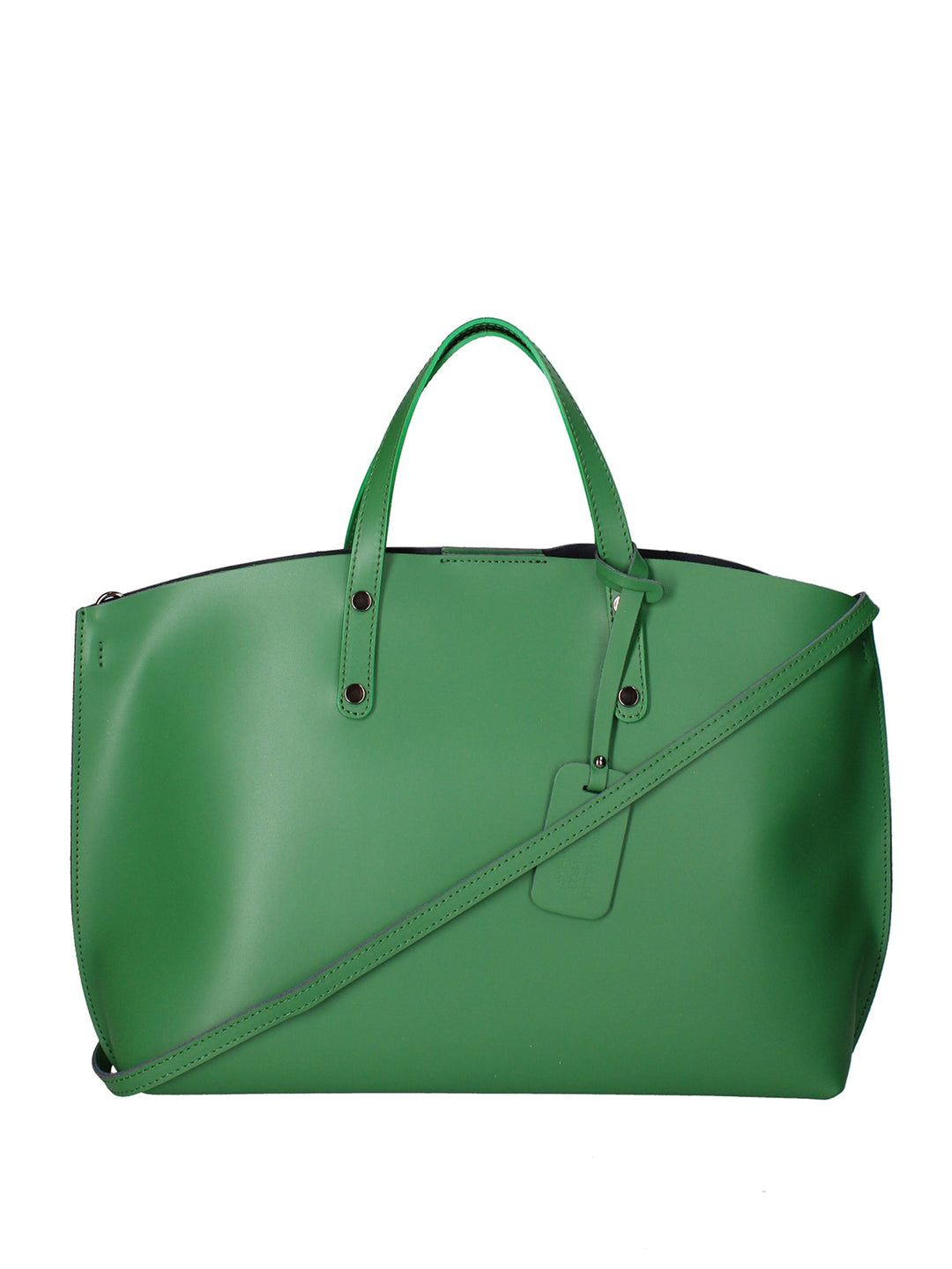 2094-L160_VERDE Borsa a spalla da donna In Vera pelle