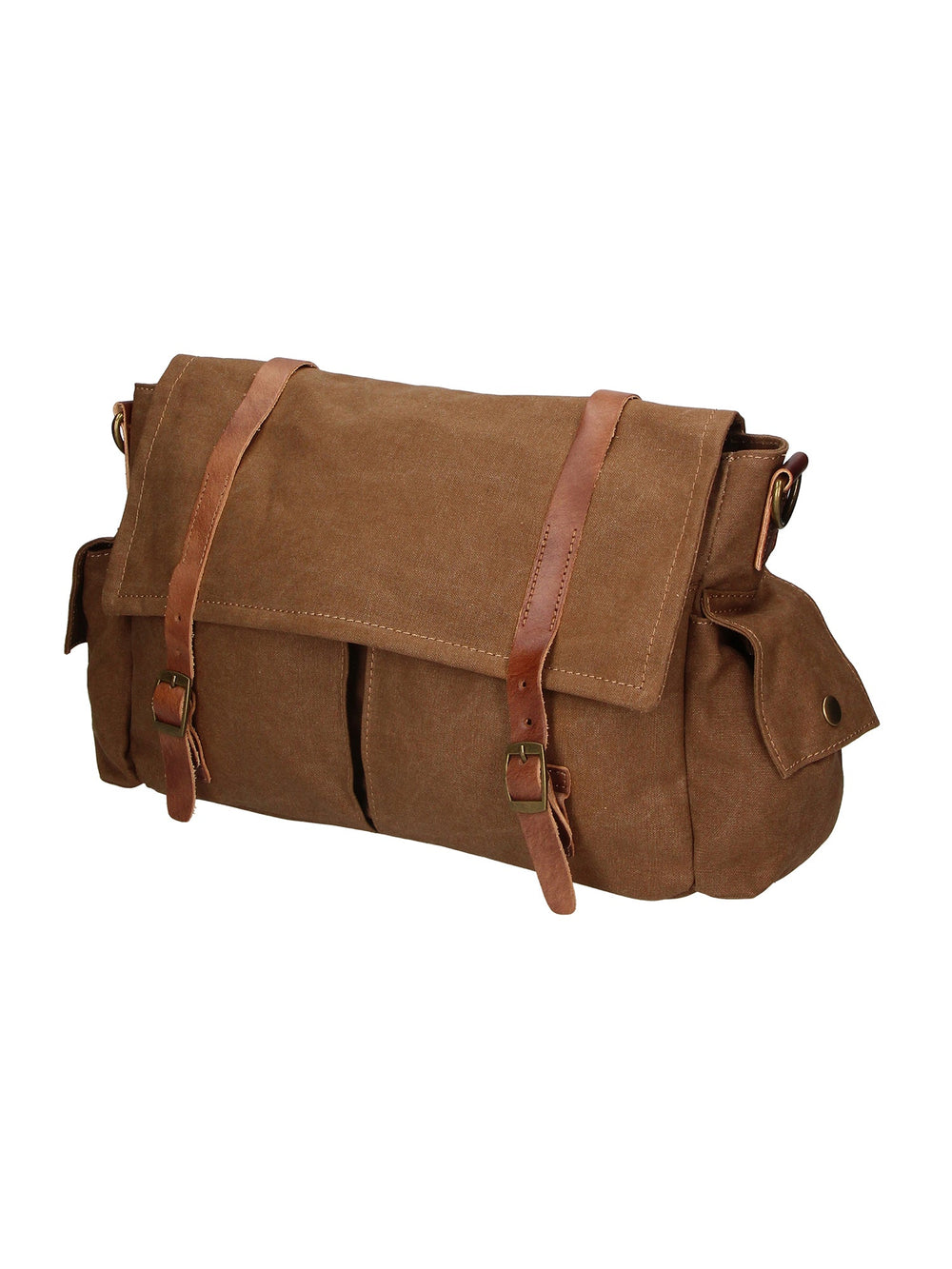 Mina Unisex-Umhängetasche aus Canvas und Leder