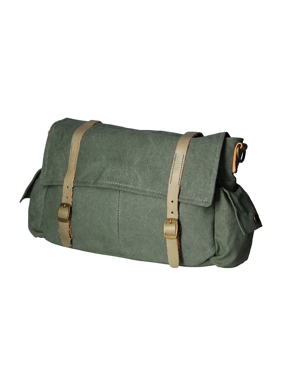 Mina Unisex-Umhängetasche aus Canvas und Leder