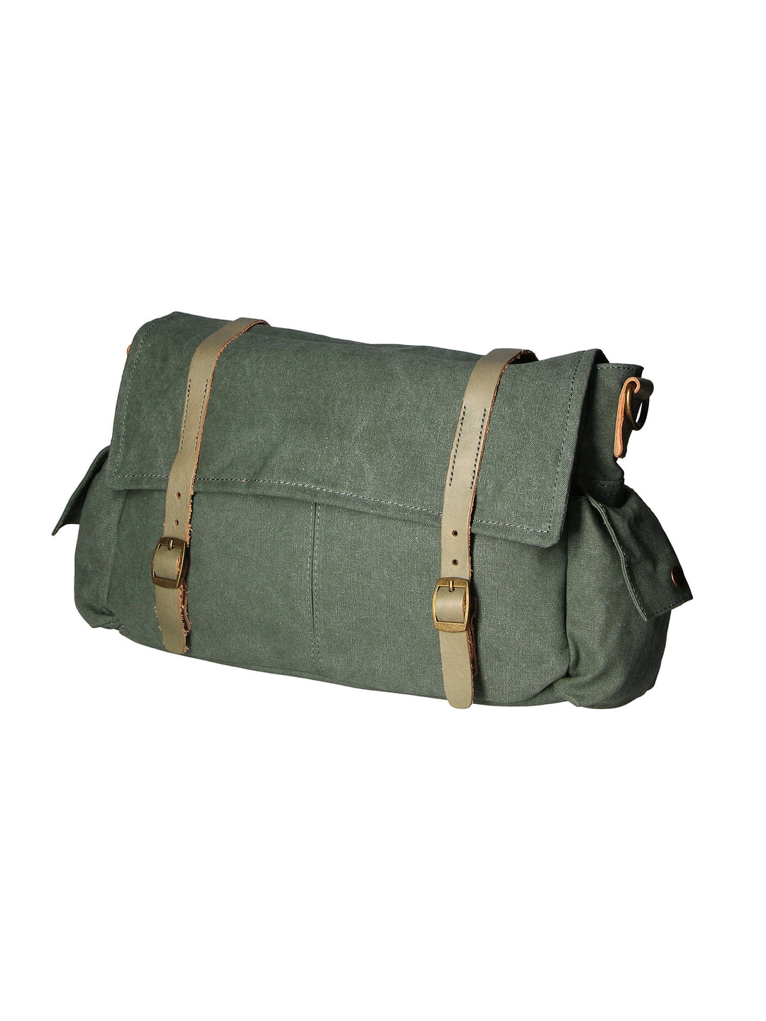 Mina Unisex-Umhängetasche aus Canvas und Leder