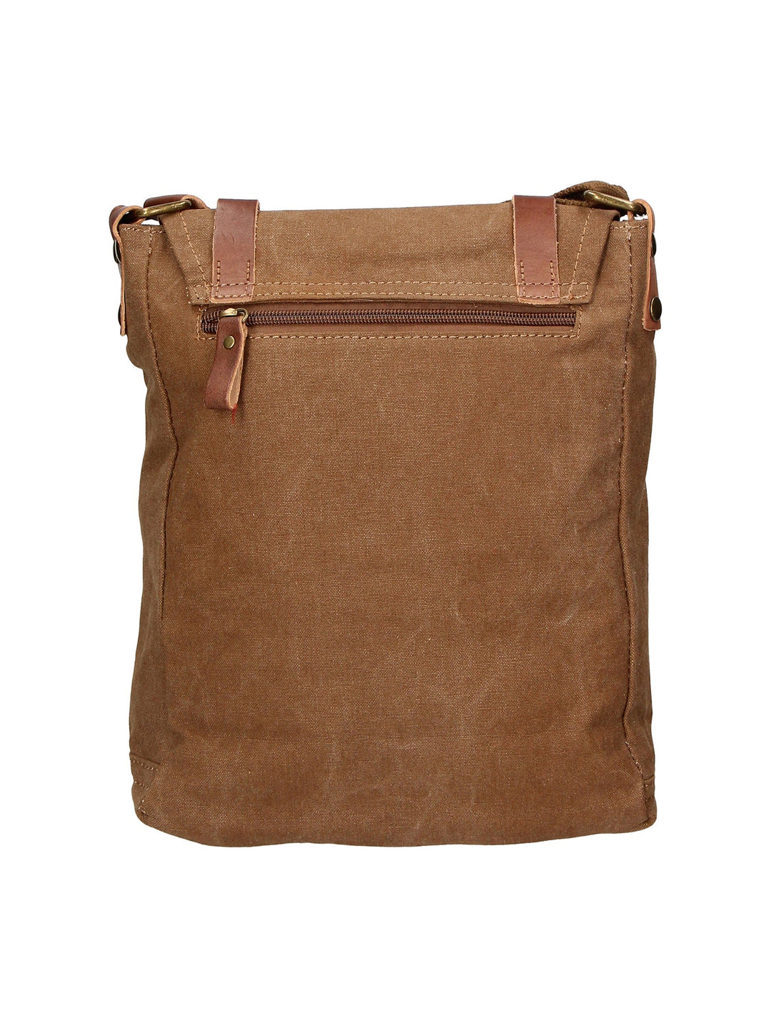 Milena Unisex-Schultertasche aus Canvas und Leder
