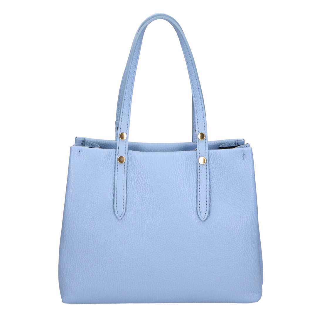 Borsa a spalla da Donna in Vera Pelle | Gave Lux | GLX220624523FBG-D220_AZZURRO