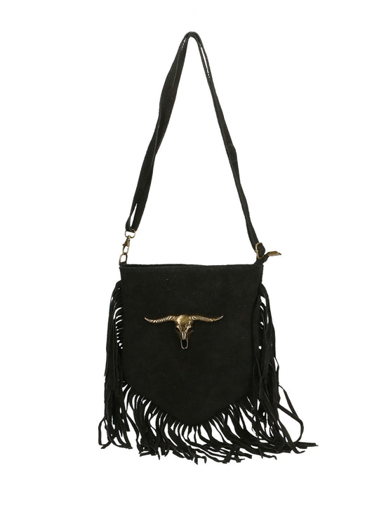 Borsa a tracolla da donna In Vera pelle | Gave Lux | GLX22151823FBG-NERO